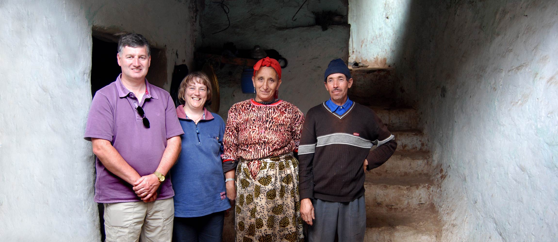 Tourists with Berber family