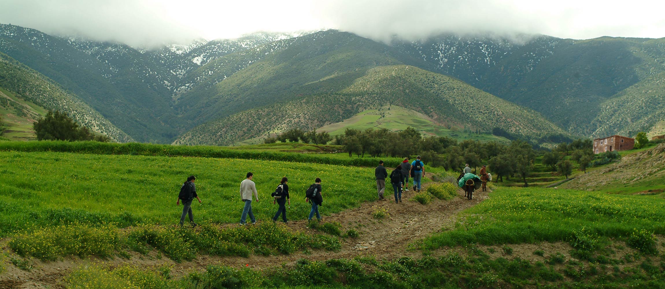 Hiking in the High Atlas Mountains near Marrakech, Morocco