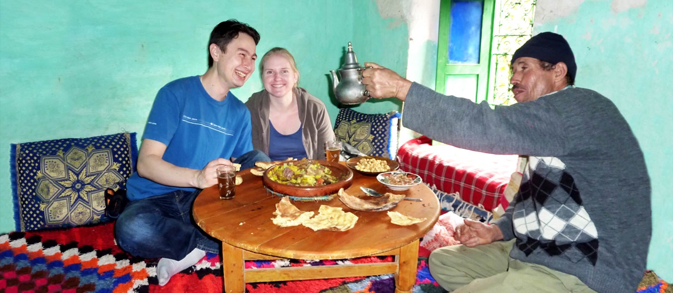 Tourists with Berber family